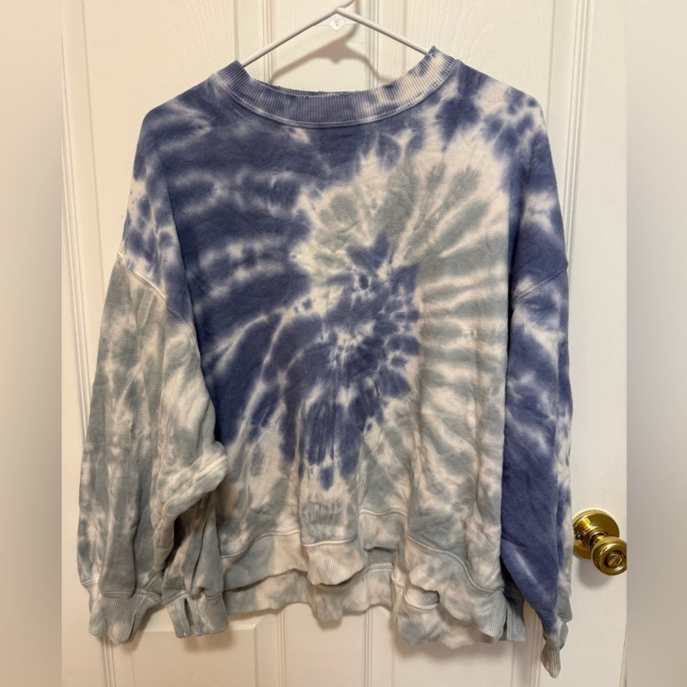 Blue Tie Dye American Eagle Crewneck Size M